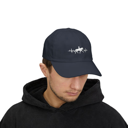 Equestrian Heartbeat Dad Cap – Couture Unisex Horse Lover Hat, Dressage Lifestyle Accessory