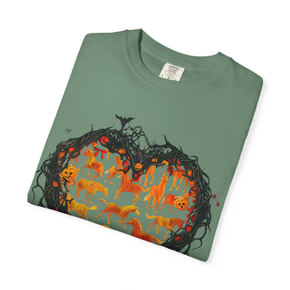Halloween Horse Heart T-Shirt – Autumn Equestrian Style