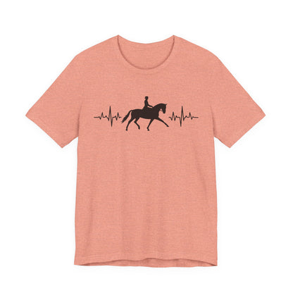 Equestrian Heartbeat T-Shirt – Couture Unisex Riding Tee, Soft Everyday Equestrian Gift