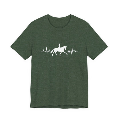 Equestrian Heartbeat T-Shirt – Couture Unisex Riding Tee, Soft Everyday Equestrian Gift