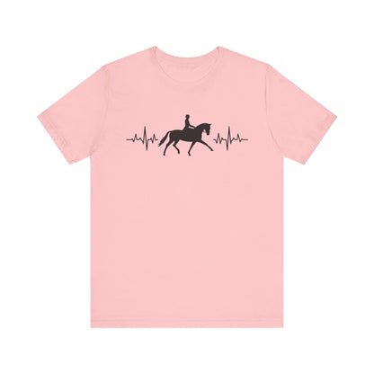 Equestrian Heartbeat T-Shirt – Couture Unisex Riding Tee, Soft Everyday Equestrian Gift