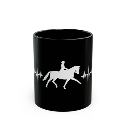 Equestrian Heartbeat Mug | Perfect Gift for Horse Lovers, Coffee/Tea Mug, Horse Riding Decor, Equestrian Quotes, Unique Horse Gifts