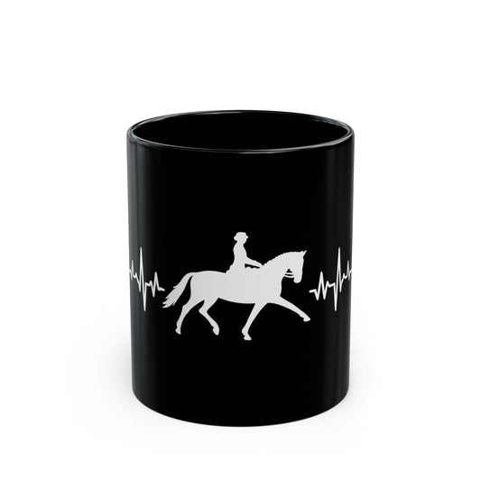 Equestrian Heartbeat Mug | Perfect Gift for Horse Lovers, Coffee/Tea Mug, Horse Riding Decor, Equestrian Quotes, Unique Horse Gifts
