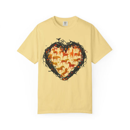 Halloween Horse Heart T-Shirt – Autumn Equestrian Style