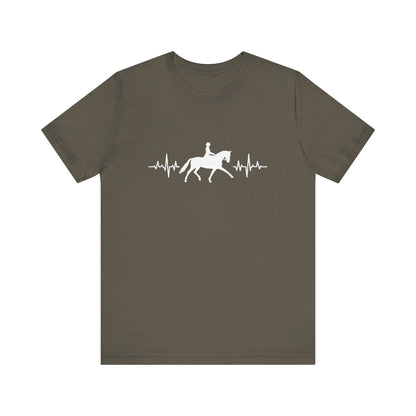 Equestrian Heartbeat T-Shirt – Couture Unisex Riding Tee, Soft Everyday Equestrian Gift