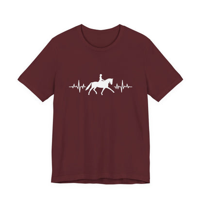 Equestrian Heartbeat T-Shirt – Couture Unisex Riding Tee, Soft Everyday Equestrian Gift