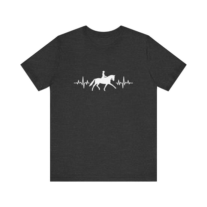 Equestrian Heartbeat T-Shirt – Couture Unisex Riding Tee, Soft Everyday Equestrian Gift