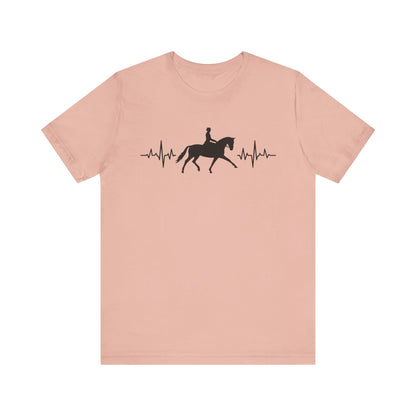 Equestrian Heartbeat T-Shirt – Couture Unisex Riding Tee, Soft Everyday Equestrian Gift