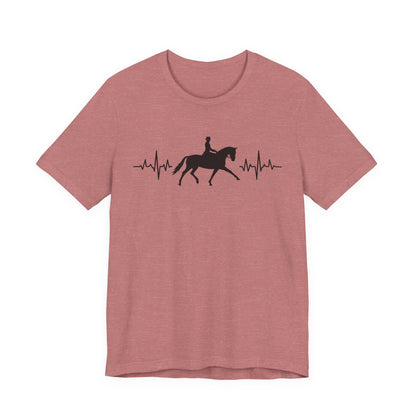 Equestrian Heartbeat T-Shirt – Couture Unisex Riding Tee, Soft Everyday Equestrian Gift