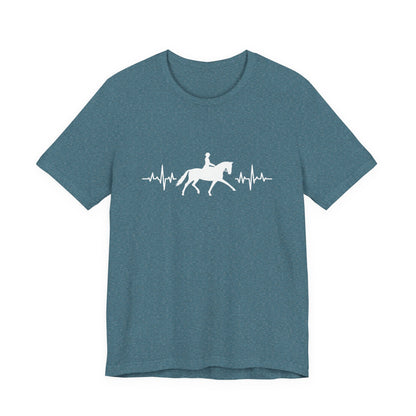 Equestrian Heartbeat T-Shirt – Couture Unisex Riding Tee, Soft Everyday Equestrian Gift