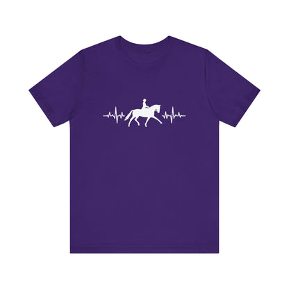 Equestrian Heartbeat T-Shirt – Couture Unisex Riding Tee, Soft Everyday Equestrian Gift