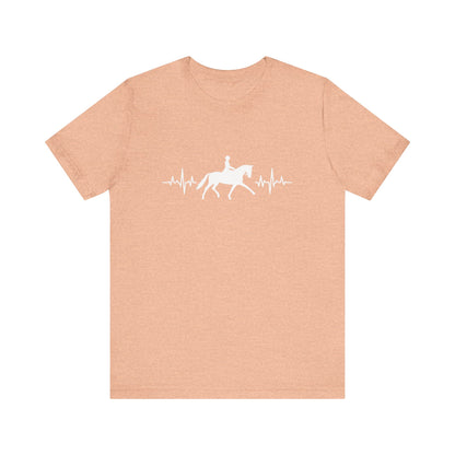 Equestrian Heartbeat T-Shirt – Couture Unisex Riding Tee, Soft Everyday Equestrian Gift
