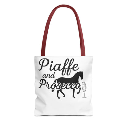 Piaffe and Prosecco Tote Bag | Equestrian Gift, Animal Lover Tote, Wine Lover Bag, Farmhouse Decor, Travel Companion