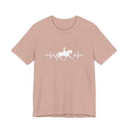 Equestrian Heartbeat T-Shirt – Couture Unisex Riding Tee, Soft Everyday Equestrian Gift