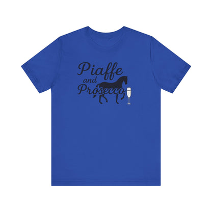 Piaffe and Prosecco Tee, Fun Equestrian Shirt, Horse Lover Gift, Wine Lover T-Shirt, Casual Horse Riding Top, Perfect for Events