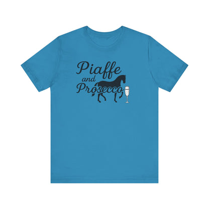 Piaffe and Prosecco Tee, Fun Equestrian Shirt, Horse Lover Gift, Wine Lover T-Shirt, Casual Horse Riding Top, Perfect for Events