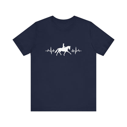 Equestrian Heartbeat T-Shirt – Couture Unisex Riding Tee, Soft Everyday Equestrian Gift
