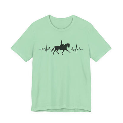 Equestrian Heartbeat T-Shirt – Couture Unisex Riding Tee, Soft Everyday Equestrian Gift