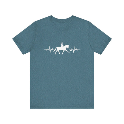 Equestrian Heartbeat T-Shirt – Couture Unisex Riding Tee, Soft Everyday Equestrian Gift