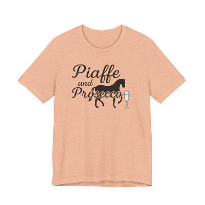 Piaffe and Prosecco Tee, Fun Equestrian Shirt, Horse Lover Gift, Wine Lover T-Shirt, Casual Horse Riding Top, Perfect for Events