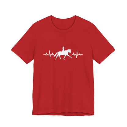 Equestrian Heartbeat T-Shirt – Couture Unisex Riding Tee, Soft Everyday Equestrian Gift