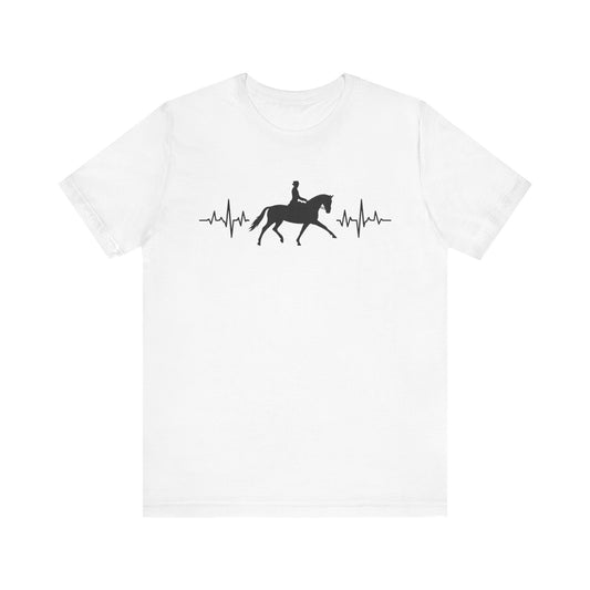 Equestrian Heartbeat T-Shirt – Couture Unisex Riding Tee, Soft Everyday Equestrian Gift