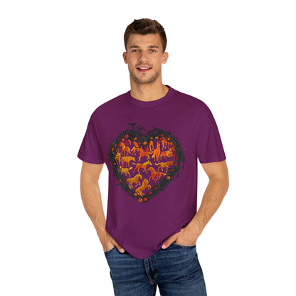 Halloween Horse Heart T-Shirt – Autumn Equestrian Style