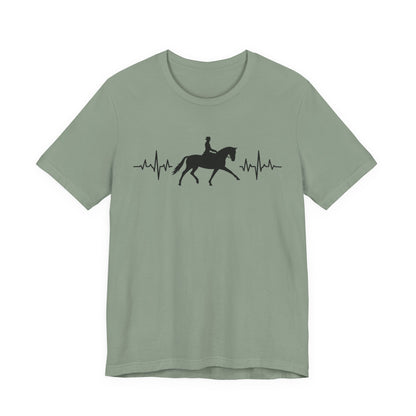 Equestrian Heartbeat T-Shirt – Couture Unisex Riding Tee, Soft Everyday Equestrian Gift