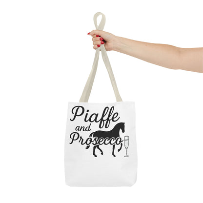 Piaffe and Prosecco Tote Bag | Equestrian Gift, Animal Lover Tote, Wine Lover Bag, Farmhouse Decor, Travel Companion