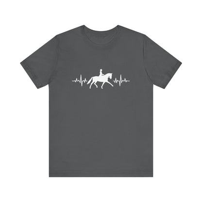 Equestrian Heartbeat T-Shirt – Couture Unisex Riding Tee, Soft Everyday Equestrian Gift