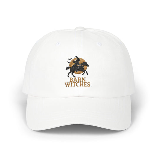 Classic Dad Cap with Barn Witches Design | Casual Style, Gift for Halloween, Everyday Wear, Unisex Accessory, Outdoor Fun