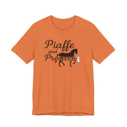 Piaffe and Prosecco Tee, Fun Equestrian Shirt, Horse Lover Gift, Wine Lover T-Shirt, Casual Horse Riding Top, Perfect for Events
