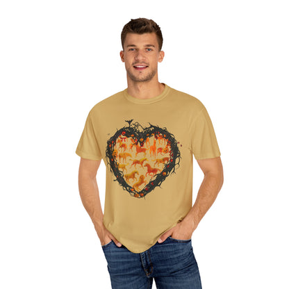 Halloween Horse Heart T-Shirt – Autumn Equestrian Style