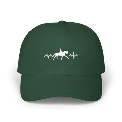 Equestrian Heartbeat Dad Cap – Couture Unisex Horse Lover Hat, Dressage Lifestyle Accessory