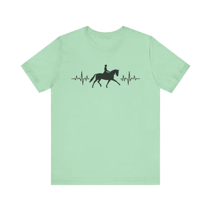Equestrian Heartbeat T-Shirt – Couture Unisex Riding Tee, Soft Everyday Equestrian Gift