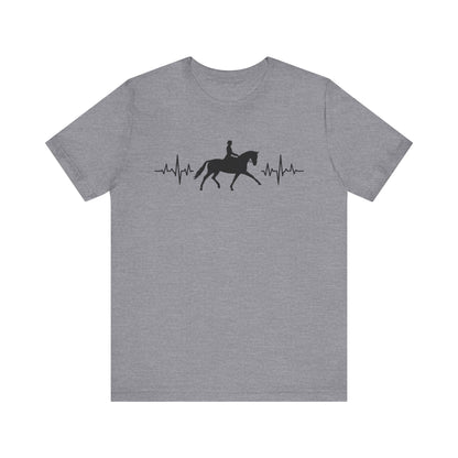 Equestrian Heartbeat T-Shirt – Couture Unisex Riding Tee, Soft Everyday Equestrian Gift