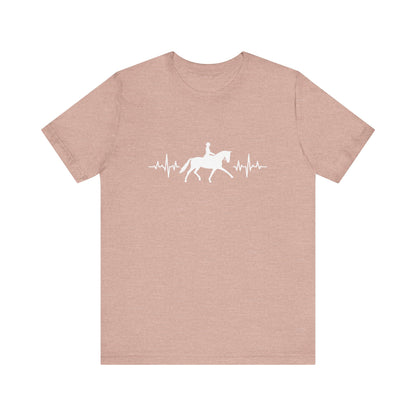 Equestrian Heartbeat T-Shirt – Couture Unisex Riding Tee, Soft Everyday Equestrian Gift