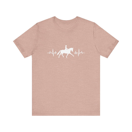 Equestrian Heartbeat T-Shirt – Couture Unisex Riding Tee, Soft Everyday Equestrian Gift