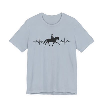 Equestrian Heartbeat T-Shirt – Couture Unisex Riding Tee, Soft Everyday Equestrian Gift