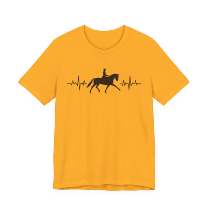Equestrian Heartbeat T-Shirt – Couture Unisex Riding Tee, Soft Everyday Equestrian Gift