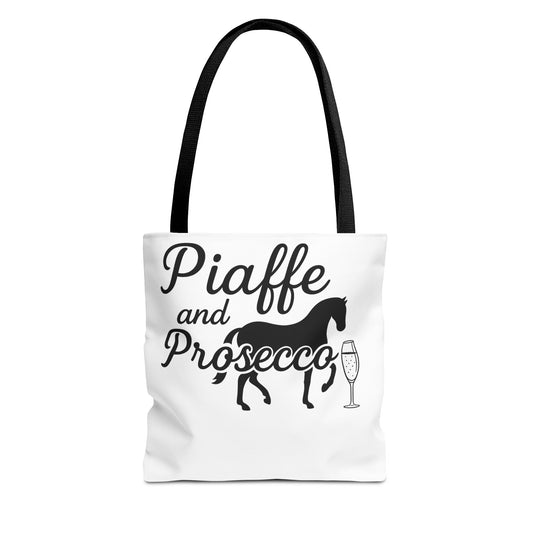 Piaffe and Prosecco Tote Bag | Equestrian Gift, Animal Lover Tote, Wine Lover Bag, Farmhouse Decor, Travel Companion