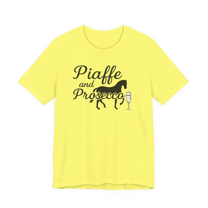 Piaffe and Prosecco Tee, Fun Equestrian Shirt, Horse Lover Gift, Wine Lover T-Shirt, Casual Horse Riding Top, Perfect for Events