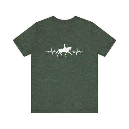 Equestrian Heartbeat T-Shirt – Couture Unisex Riding Tee, Soft Everyday Equestrian Gift