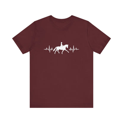 Equestrian Heartbeat T-Shirt – Couture Unisex Riding Tee, Soft Everyday Equestrian Gift