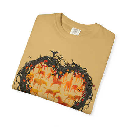 Halloween Horse Heart T-Shirt – Autumn Equestrian Style