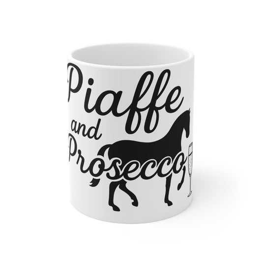 Piaffe and Prosecco Mug, Horse Lover Gift, Equestrian Coffee Cup, Fun Drinking Mug, Perfect for Celebrations