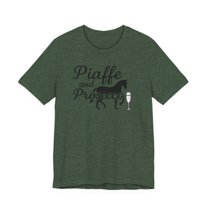 Piaffe and Prosecco Tee, Fun Equestrian Shirt, Horse Lover Gift, Wine Lover T-Shirt, Casual Horse Riding Top, Perfect for Events