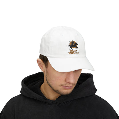 Classic Dad Cap with Barn Witches Design | Casual Style, Gift for Halloween, Everyday Wear, Unisex Accessory, Outdoor Fun