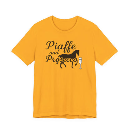 Piaffe and Prosecco Tee, Fun Equestrian Shirt, Horse Lover Gift, Wine Lover T-Shirt, Casual Horse Riding Top, Perfect for Events