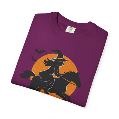 Barn Witches T-Shirt – Halloween Horse Rider Tee – Spooky Equestrian Fall Shirt for Horse Lovers & Barn Witches